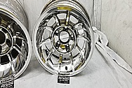 Aluminum Wheels AFTER Chrome-Like Metal Polishing and Buffing Services / Restoration Services - Wheel Polishing