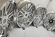 Razor All Terrain Vehicle Aluminum Wheels AFTER Chrome-Like Metal Polishing - Aluminum Polishing