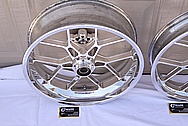 Carrozzeria Aluminum Motorcycle Wheel AFTER Chrome-Like Metal Polishing and Buffing Services