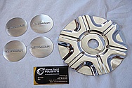 Aluminum Lowenhart Wheel Centercap BEFORE Chrome-Like Metal Polishing and Buffing Services