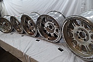 Aluminum Wheel BEFORE Chrome-Like Metal Polishing and Buffing Services / Restoration Services 