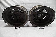 1960’s Halibrand Magnesium 5 Spoke Wheels BEFORE Chrome-Like Metal Polishing and Buffing Services / Restoration Services
