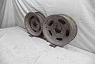 1960’s Halibrand Magnesium 5 Spoke Wheels BEFORE Chrome-Like Metal Polishing and Buffing Services / Restoration Services