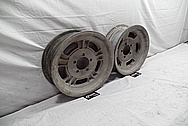 1960’s Halibrand Magnesium 5 Spoke Wheels BEFORE Chrome-Like Metal Polishing and Buffing Services / Restoration Services