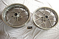 Carrozzeria Aluminum Motorcycle Wheel BEFORE Chrome-Like Metal Polishing and Buffing Services