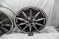 19" Porsche Aluminum Wheels BEFORE Chrome-Like Metal Polishing - Aluminum Wheel Polishing 