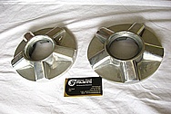 Aluminum Wheel Center Piece BEFORE Chrome-Like Metal Polishing and Buffing Services