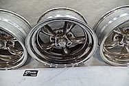American Racing 5 Spoke Alumium Racing Wheels BEFORE Chrome-Like Metal Polishing - Aluminum Polishing - Wheel Polishing