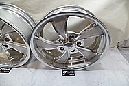 Intricate Aluminum Wheels BEFORE Chrome-Like Metal Polishing and Buffing Services - Aluminum Polishing