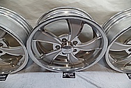 Intricate Aluminum Wheels BEFORE Chrome-Like Metal Polishing and Buffing Services - Aluminum Polishing