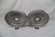 Aluminum Drag Racing Wheels BEFORE Chrome-Like Metal Polishing and Buffing Services - Aluminum Polishing