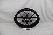 Intricate Aluminum Black Coated Motorcycle Wheels BEFORE Chrome-Like Metal Polishing and Buffing Services - Aluminum Polishing