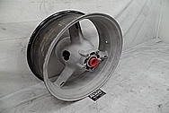 Suzuki GSXR - 1000 Aluminum Motorcycle Wheel BEFORE Chrome-Like Metal Polishing and Buffing Services - Aluminum Polishing