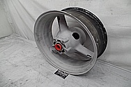 Suzuki GSXR - 1000 Aluminum Motorcycle Wheel BEFORE Chrome-Like Metal Polishing and Buffing Services - Aluminum Polishing