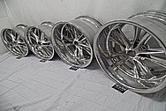 1957 Chevy Custom Aluminum Foose Racing Design Wheels BEFORE Chrome-Like Metal Polishing and Buffing Services - Aluminum Polishing
