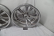 1957 Chevy Custom Aluminum Foose Racing Design Wheels BEFORE Chrome-Like Metal Polishing and Buffing Services - Aluminum Polishing