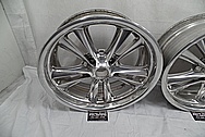 1957 Chevy Custom Aluminum Foose Racing Design Wheels BEFORE Chrome-Like Metal Polishing and Buffing Services - Aluminum Polishing