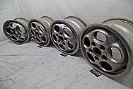 Porsche 944 Aluminum Wheels BEFORE Chrome-Like Metal Polishing and Buffing Services - Aluminum Polishing
