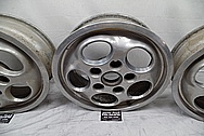 Porsche 944 Aluminum Wheels BEFORE Chrome-Like Metal Polishing and Buffing Services - Aluminum Polishing