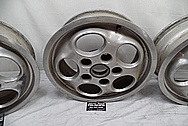 Porsche 944 Aluminum Wheels BEFORE Chrome-Like Metal Polishing and Buffing Services - Aluminum Polishing