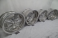 Aluminum Wheels BEFORE Chrome-Like Metal Polishing and Buffing Services - Aluminum Polishing Services 