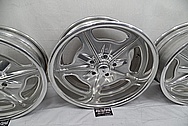 Aluminum Wheels BEFORE Chrome-Like Metal Polishing and Buffing Services - Aluminum Polishing Services 