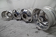 Aluminum Truck Wheels BEFORE Chrome-Like Metal Polishing - Aluminum Polishing Services - Wheel Polishing Services