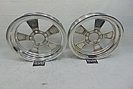 American Racing Aluminin Drag Racing Wheels BEFORE Chrome-Like Metal Polishing - Aluminum Polishing Services 