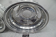 Ford 3500 Series Platinum Edition Truck Aluminum Wheels BEFORE Chrome-Like Metal Polishing - Aluminum Polishing Services