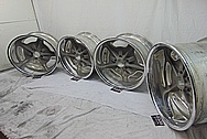 Aluminum Snowflake Wheels BEFORE Chrome-Like Metal Polishing and Buffing Services - Aluminum Polishing - Wheel Polishing 