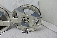 Aluminum 5 Star Wheels BEFORE Chrome-Like Metal Polishing and Buffing Services - Aluminum Polishing - Wheel Polishing