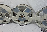 Aluminum 5 Star Wheels BEFORE Chrome-Like Metal Polishing and Buffing Services - Aluminum Polishing - Wheel Polishing