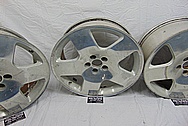 Aluminum 5 Star Wheels BEFORE Chrome-Like Metal Polishing and Buffing Services - Aluminum Polishing - Wheel Polishing