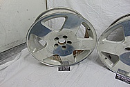 Aluminum 5 Star Wheels BEFORE Chrome-Like Metal Polishing and Buffing Services - Aluminum Polishing - Wheel Polishing