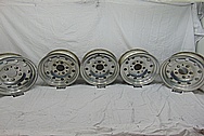 Aluminum 10 Hole Wheels BEFORE Chrome-Like Metal Polishing and Buffing Services - Aluminum Polishing - Wheel Polishing