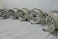 Aluminum 10 Hole Wheels BEFORE Chrome-Like Metal Polishing and Buffing Services - Aluminum Polishing - Wheel Polishing