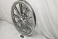 Motorcycle Aluminum Wheel BEFORE Chrome-Like Metal Polishing and Buffing Services / Restoration Services - Aluminum Polishing - Wheel Polishing