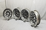 Aluminum Wheels BEFORE Chrome-Like Metal Polishing and Buffing Services / Restoration Services - Wheel Polishing