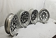 Aluminum Wheels BEFORE Chrome-Like Metal Polishing and Buffing Services / Restoration Services - Wheel Polishing