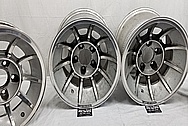 Aluminum Wheels BEFORE Chrome-Like Metal Polishing and Buffing Services / Restoration Services - Wheel Polishing