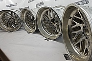 Aluminum Truck Wheels BEFORE Chrome-Like Metal Polishing - Aluminum Polishing Services