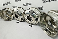 Aluminum Truck Wheels BEFORE Chrome-Like Metal Polishing - Aluminum Polishing Services