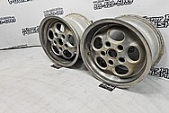 Porsche Aluminum Wheels BEFORE Chrome-Like Metal Polishing and Buffing Services - Aluminum Polishing - Wheel Polishing 