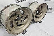 Aluminum Wheels BEFORE Chrome-Like Metal Polishing and Buffing Services / Restoration Services - Wheel Polishing 