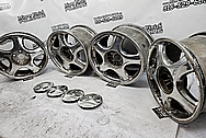 1993 - 1998 Toyota Supra Aluminum Wheels BEFORE Chrome-Like Metal Polishing and Buffing Services / Restoration Services - Aluminum Polishing - Wheel Polishing 