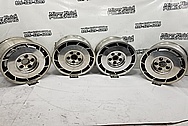 Aluminum Wheels BEFORE Chrome-Like Metal Polishing and Buffing Services / Restoration Services - Aluminum Polishing - Wheel Polishing