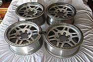 Aluminum Vehicle Wheels BEFORE Chrome-Like Metal Polishing and Buffing Services / Restoration Services