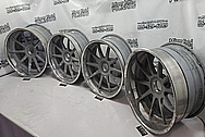 Aluminum Wheels BEFORE Chrome-Like Metal Polishing - Aluminum Polishing - Wheel Polishing Services