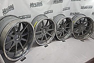 Aluminum Wheels BEFORE Chrome-Like Metal Polishing - Aluminum Polishing - Wheel Polishing Services