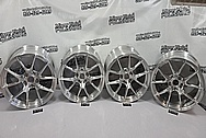 Apex Forged Aluminum Wheels BEFORE Chrome-Like Metal Polishing - Aluminum Polishing - Wheel Polishing Service 